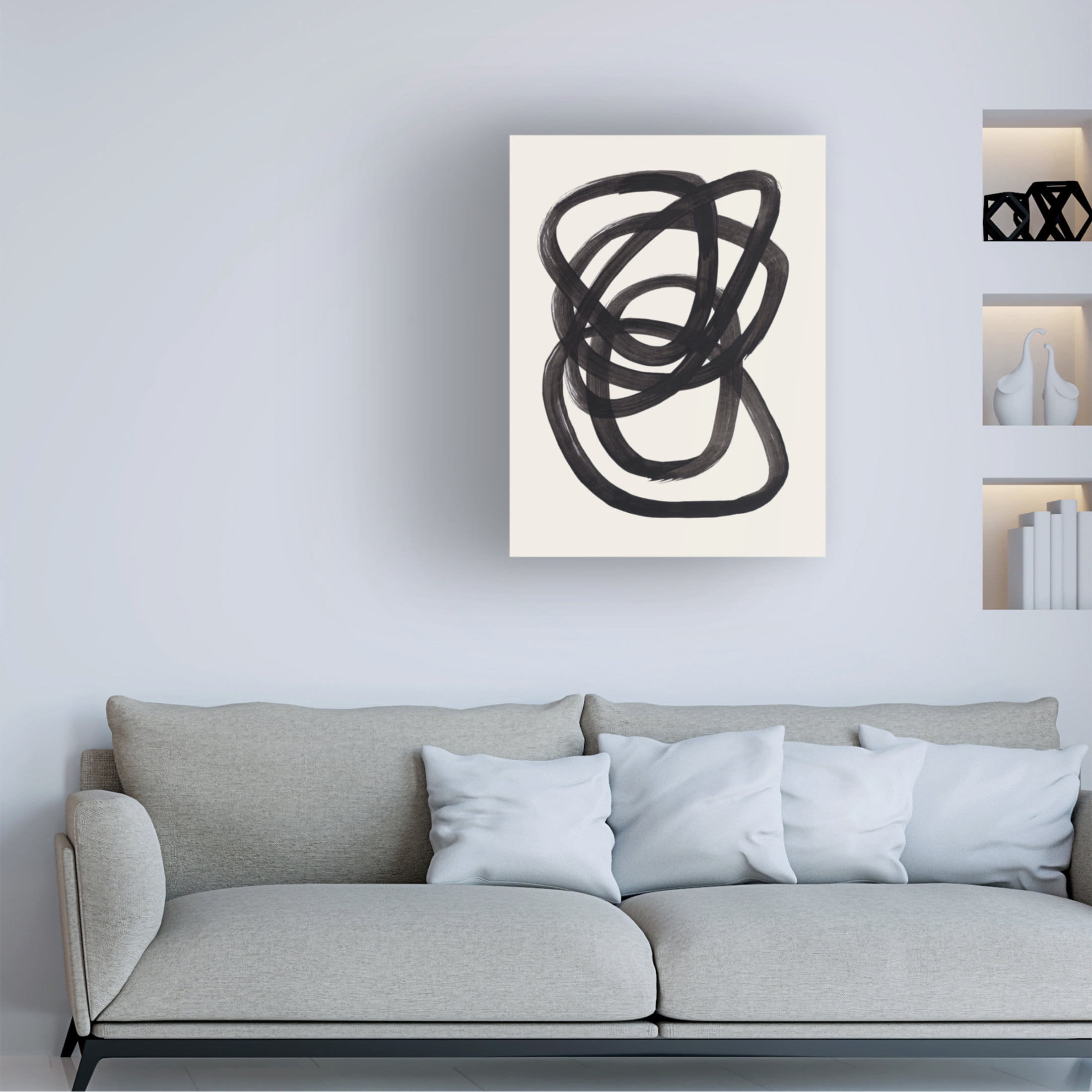 Trademark Fine Art Ejaaz Haniff Ink Spiral Rings Canvas Wall Art
