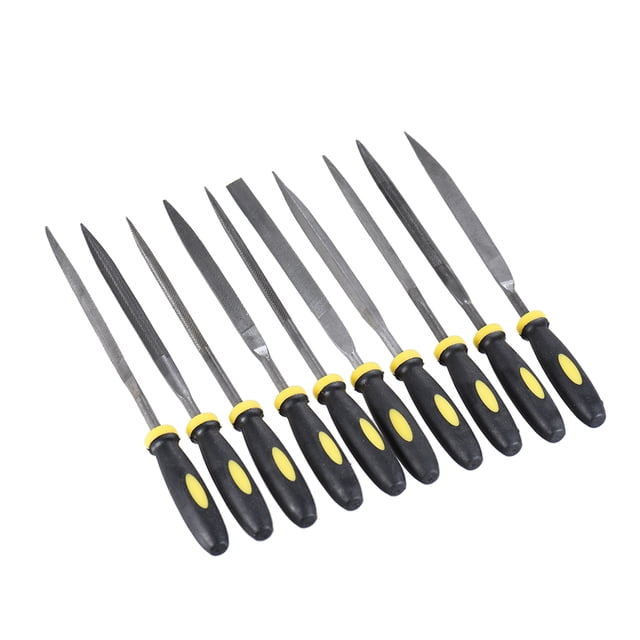 Labymos 10pcs Guitar Fret Nut Saddle Slot Pickguard Grinding Maintenance File Group Set Luthier Repair Tool 14cm