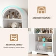 thumbnail image 6 of Vlsrka 71" Tall Arched Cabinet, Kitchen Pantry Cabinets, Arched Bookshelf/Bookcase,China Cabinet, Wood Kitchen Storage Cabinets with Open & Adjustable Shelves, Induction 3 Color Lights, White, 6 of 9