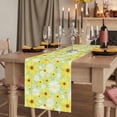 thumbnail image 2 of Table Runners 70 Inches Long Dress Scarves, Farmhouse Daisy Farmhouse Coffee/Dining/Kitchen Table Decor, Holiday Table Runner, Spring Watercolor Yellow White Floral Green 13x70 Inch, 2 of 9