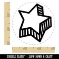thumbnail image 2 of Star with Shadow Excellent Doodle Self-Inking Rubber Stamp Ink Stamper - Black Ink - Small 3/4 Inch, 2 of 7
