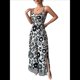 thumbnail image 1 of Mono de Pierna con Tirantes Pequeños y Estampado Retorcido Elegante para Mujer, y Verano 2025 Negro M, 1 of 10
