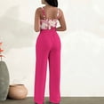 thumbnail image 4 of Fankiway Mode Femmes Été Col Rond Imprimé Décontracté Sans Manches Haut+pantalon Ensemble Vêtements d'Entraînement Femmes Ensembles de Vêtements Femmes, 4 of 8