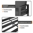 thumbnail image 5 of Tolead Outdoor Aluminum Patio Furniture Set, 3-Seat Sofa with Gray Cushions, 5 of 7