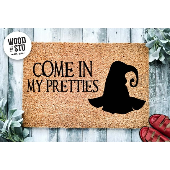 Come In My Pretties Door Mat | Funny Doormat | Welcome Mat | Halloween Decor | Funny Door Mat | Home Doormat | Halloween Welcome Mat