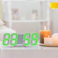 thumbnail image 4 of 3d Led Digital Clock Wall Deco Glowing Night Mode Adjastable Electronic Table Clock Wall Clock Decoration Living Room Led Clock, 4 of 5