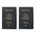 thumbnail image 1 of Set of 2 Heavy Duty Clear Vinyl Plastic Passport Cover Holder Travel MADE IN USA, 1 of 4