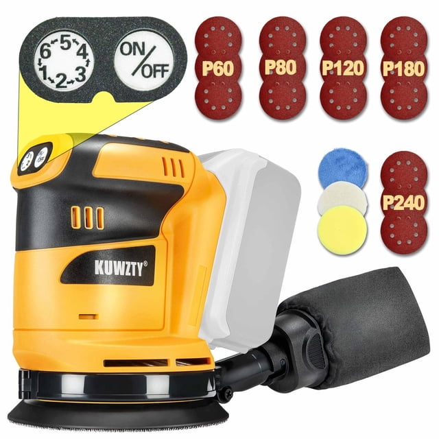 Lijadora Orbital KUWZTY DEWALT 20V Sin Escobillas de Velocidad Variable con Colector de Polvo