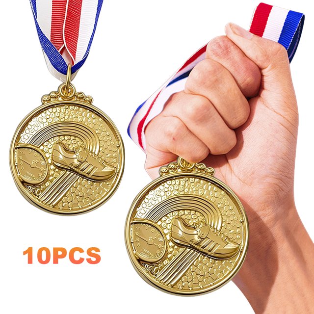 Medalla Marathon Memorial 10pcs Correr Medallas 5 Cm para (oro)