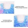 thumbnail image 5 of Gymnastics Leotards For Girls Two-Piece Tank Printing Slim Scoop Neck Gymnastics Bodysuit With Hairband, 5 of 6