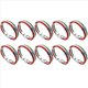thumbnail image 1 of 10X Pulsera de Joyeria, Brazalete de Bandera , de Aleacion de , para Hombres Mujeres, Verde Blanco Rojo, (Anchura 14 mm, Longitud 23 cm), 1 of 3