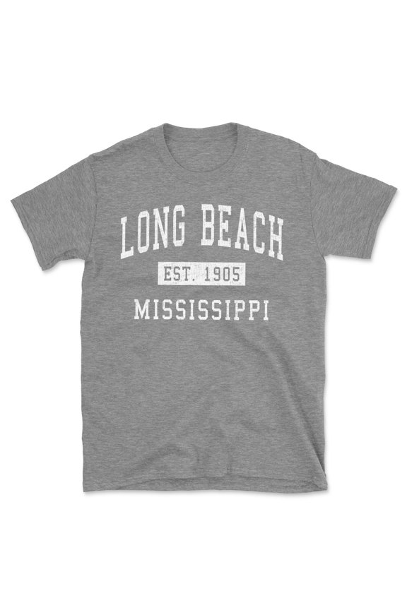 Long Beach Mississippi Classic Established Men's Cotton T-Shirt