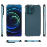 For Apple iPhone 13 (6.1) Hybrid Transparent Thick Pure TPU Rubber Silicone 4 Corners Gel Shockproof Protective Slim Hard Back Cover ,Xpm Phone Case [Clear]