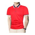 thumbnail image 1 of Sunloudy Hombres Verano Slim Fit Camisa, Contraste Color Solapa Manga Corta Casual Tops para Novio, Marido, Padre Sunloudy moda, 1 of 6