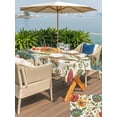 thumbnail image 5 of Outdoor Tablecloth with Umbrella Hole for Patio/Picnic/Party/Camping, Green Yellow Paisley Waterproof Table Cloth Rectangle Table Cover Washable, Vintage Boho Floral Botanical (54"x 80"), 5 of 8