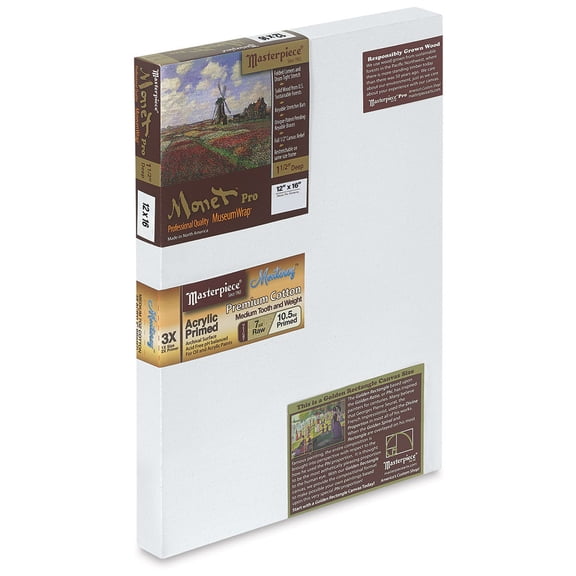 Masterpiece Monet Pro Monterey Cotton Canvas - 12" x 16", 1-1/2" Profile