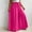 Hot Pink, variant on CLOISE Women's Wide Leg Pants Pull on Plus Size Mid Waist Long Pants Elastic Waist Solid Baggy Vacation Outfits Hot Pink L