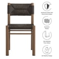 thumbnail image 3 of Dining Side Chair, Set of 2, Walnut Brown, Wicker Rattan, Aluminum, Outdoor Patio Balcony Cafe Bistro Garden Hospitality Restaurant, Modern Contemporary, HB37355, 3 of 11
