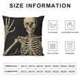 thumbnail image 5 of FUMJ Halloween Skeleton Pillow Cover  Vintage Halloween Skull Decoration Pillow Cover Cushion Cover, 5 of 5
