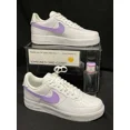 thumbnail image 1 of Ni&ke Air Force 1 Low White (Lilac Custom Painted Swoosh) SC-#43W, 1 of 6