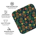thumbnail image 4 of Pofeuu Hawaiian Tribal Mask Print Leather Coasters Set of 6, Round Cups Mugs Mat Pad for Home Kitchen Heat Resistant Drink Coasters,Square, 4 of 7