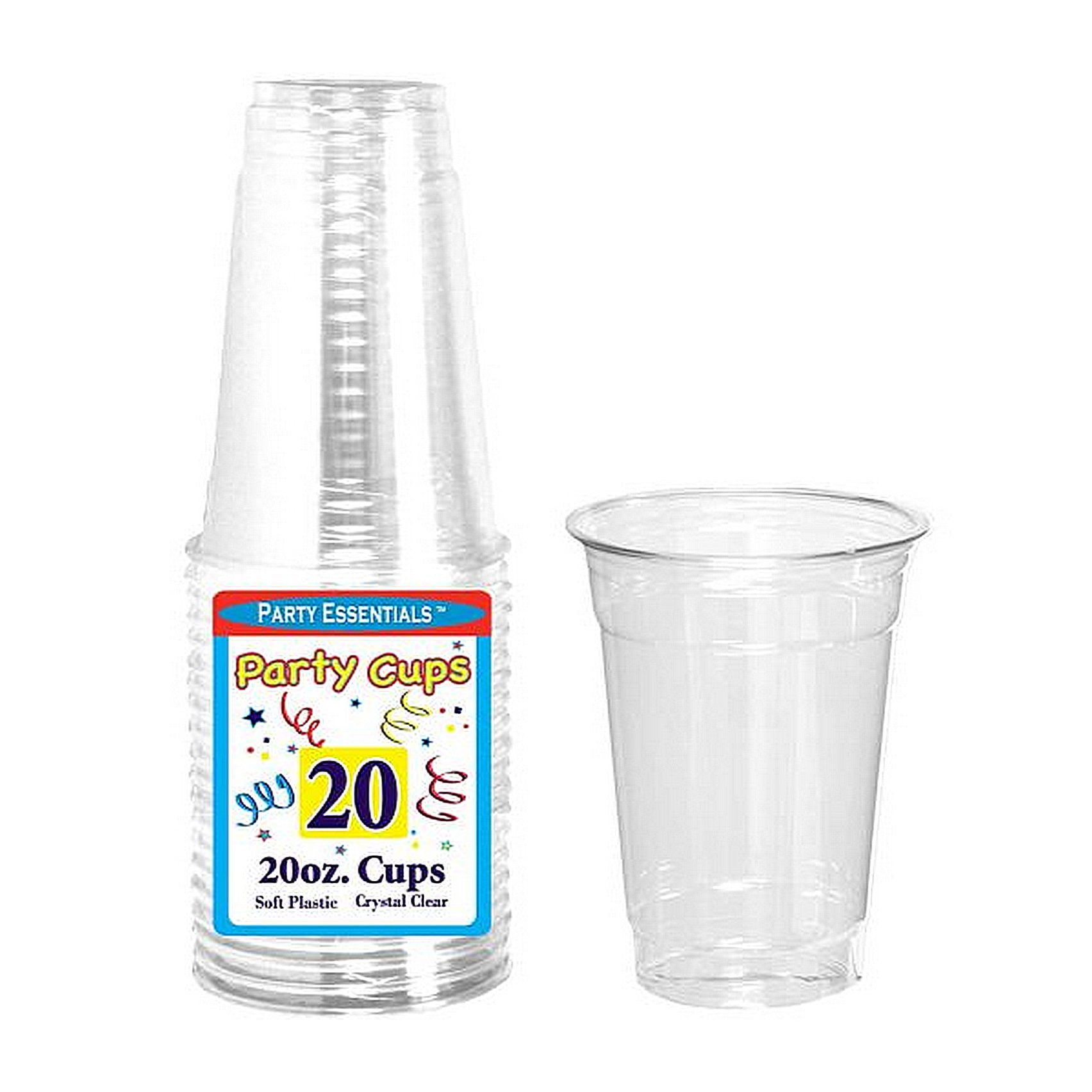 1 Party Essentials 20 Oz. Soft Plastic Cups Clear 20 Ct.