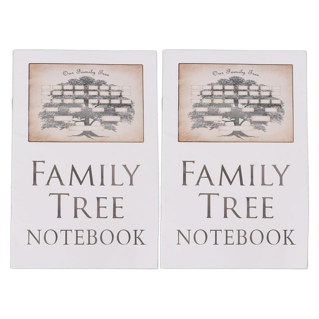 Cuaderno de árbol genealógico, 16 páginas, doble cara, libro de registro de historia familiar, libro de trabajo para papelería de oficina familiar, 2 uds.