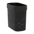 thumbnail image 4 of Cubo de basura cuadrado de mármol, cesto de basura para papel, cubo de basura sin tapa, para el hogar Negro, 4 of 9