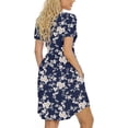 thumbnail image 4 of JuneFish Women's Summer Short Sleeve Casual Dresses Beach Flowy Sundresses with Pockets, 4 of 7