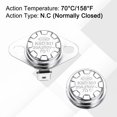 thumbnail image 5 of 2 Pcs KSD301 Termostato 70°C/158°F 20A Normalmente Cerrado N.C Interruptor de temperatura de disco ajustable con cable terminal para microondas, horno, cafetera, 5 of 5