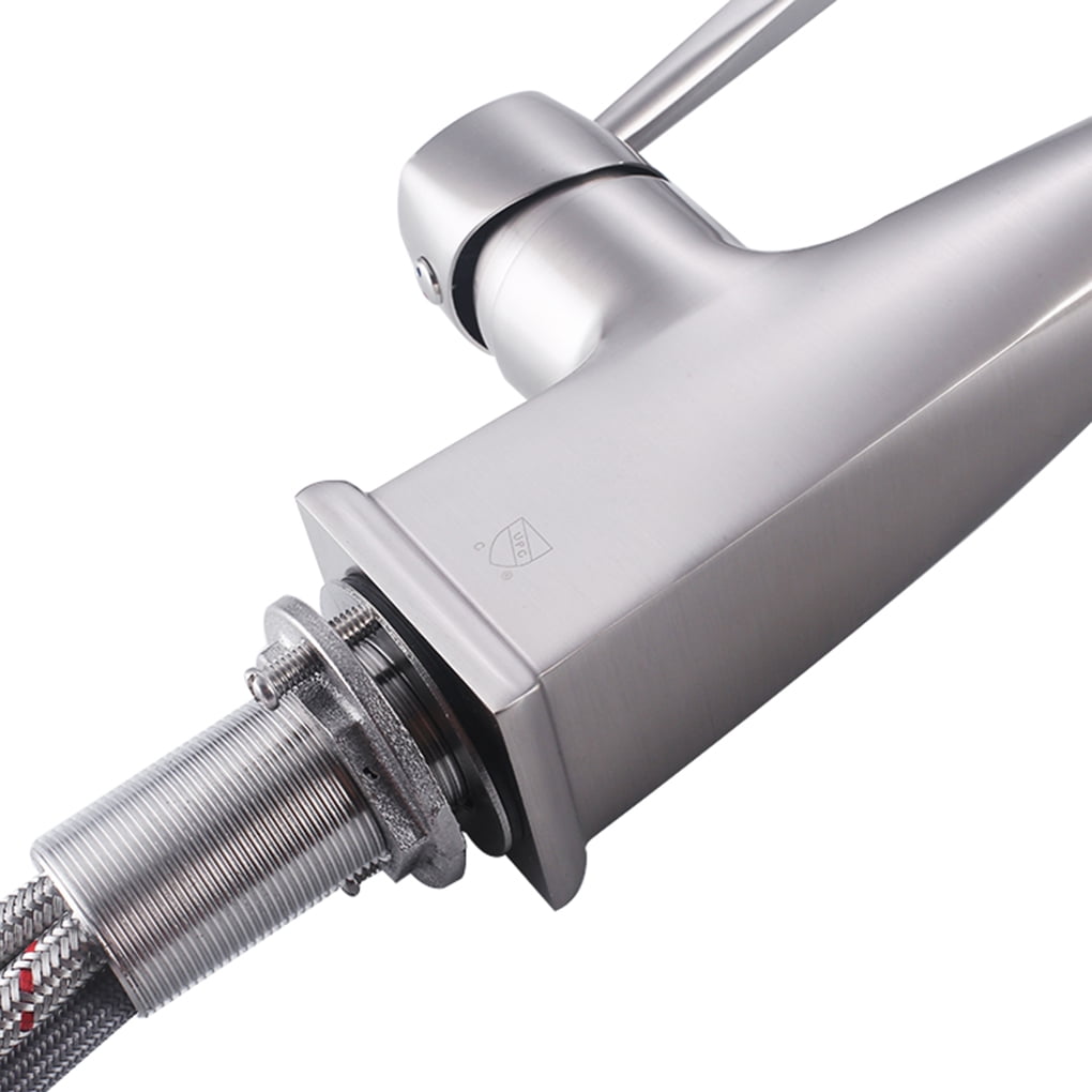 Kepooman Kitchen Sink Faucet, Kitchen Sink Water Tap, Brushed Pullout Kitchen Faucet with High Arc Tube Kepooman Kitchen Sink Faucet, Kitchen Sink Water Tap, Brushed Pullout Kitchen Faucet with High Arc Tube