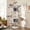Grey, variant on Merrland 73" Large Cat Tree Tower for Indoor Cats, Fan-Shaped Base Multi-Level Cat Condo with Top Perches, Cat Baskets & Sisal Scratching Posts, Leopard Print