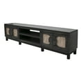thumbnail image 2 of Aose 93 Inch TV Media Entertainment Console, Shelves, Black Pine Wood, 2 of 4