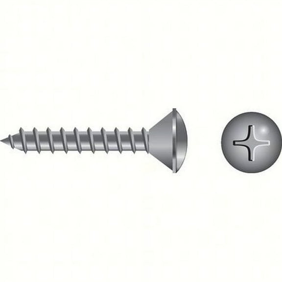 SeaChoice 59986; #8 X 1-1/4 Philoval Tapping Screw 100-Pack