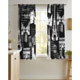 thumbnail image 4 of Eiffel Tower Sheer Curtains 45 Inch Length 2 Panels Set for Living Room/Bedroom, Vintage France Romantic European Paris City Art Kitchen Curtains Grommet Curtains Window Treatments 42"x45"x2, 4 of 7