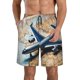 thumbnail image 1 of Fotbe Airplane World Map Adventure Trajes de Baño Estampados para Hombre, Shorts de Verano de Secado Rápido, Ropa de Playa, Bañadores-Small, 1 of 6