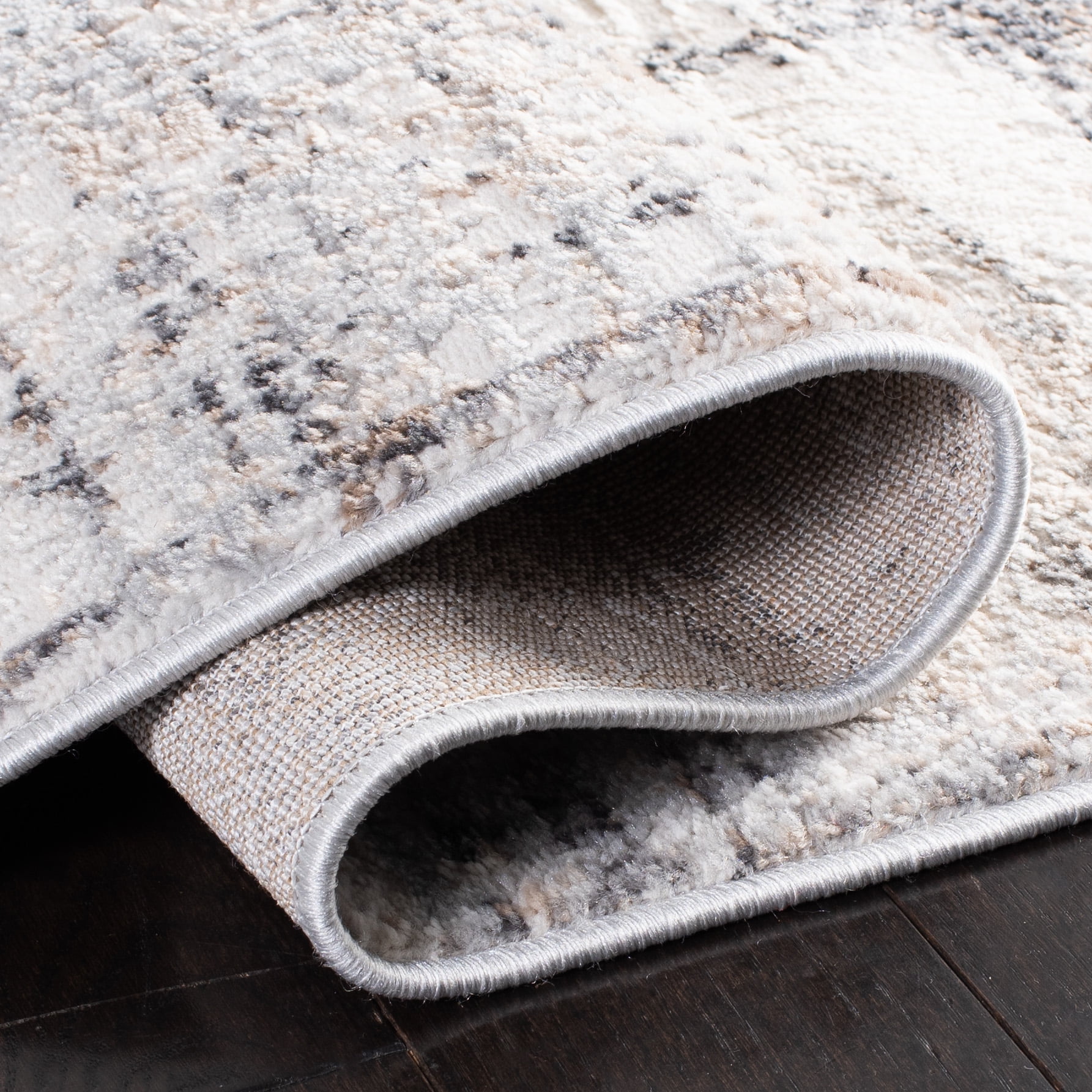 SAFAVIEH Amelia Doncho Abstract Runner Rug, Gray/Gold, 2'3" x 8'