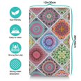 thumbnail image 5 of Boho Retro Floral Pet Feeding Mat-Abstract Art Pattern Absorbent Pet Placemat for Food and Water Bowl, with Waterproof Rubber Backing, Quick Dry Water Dispenser Mat for Dog and Cat (12"x20"), 5 of 7