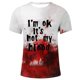 thumbnail image 5 of Camiseta Impresa de Halloween de los Hombres, Manga Corta Cuello Redondo Casual Top para Fiesta Y Uso Diario, Tee Gráfica Festiva en Poliéster Suave, 5 of 5