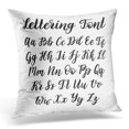 thumbnail image 1 of BSDHOME Black Script Hand Lettering Alphabet Calligraphy Letters on White ABC Pillow Case Pillow Cover 20x20 inch, 1 of 1
