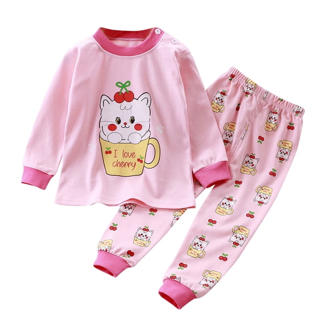 Pisexur Tenue d'Automne pour Bébé Fille Garçon, Ensemble de Pyjama pour Tout-Petits Garçons Filles, Mode Décontractée, Floral, Col Rond, Manches Longues, Chandail à Enfiler et Pantalon, Tenue de Nuit, Ensemble 2 Pcs pour Enfants, 3 Mois à 6 Ans
