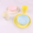 thumbnail image 6 of 12 Piece Plastic Dinnerware Set, Reusable BPA Free 4 Cups, 4 Bowls and 4 Plates Suitable for Toddlers, Kids, Children, P, 6 of 9