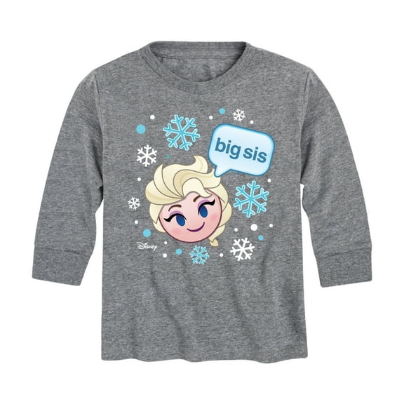 Disney Emoji - Sis Big Elsa - Toddler And Youth Long Sleeve Graphic T-Shirt