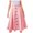 Pink, variant on OGLCCG Women's Pleated Midi Skirt High Waist Button Front A Line Flared Skirt Casual Elegant Solid Color Work Office Swing Skirts