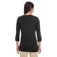thumbnail image 2 of Ladies' Perfect Fit™ Y-Placket Convertible Sleeve Knit Top XL BLACK, 2 of 3