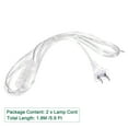 thumbnail image 2 of Cable de lámpara Uxcell con interruptor, cable de alimentación de 1.8M, pieza de repuesto clara para reparación de lámparas, 2 piezas, 2 of 5
