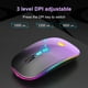 thumbnail image 3 of Mouse CC Store LED inalámbrico Bluetooth 5.1 y 2.4 GHz negro-morado, 3 of 8