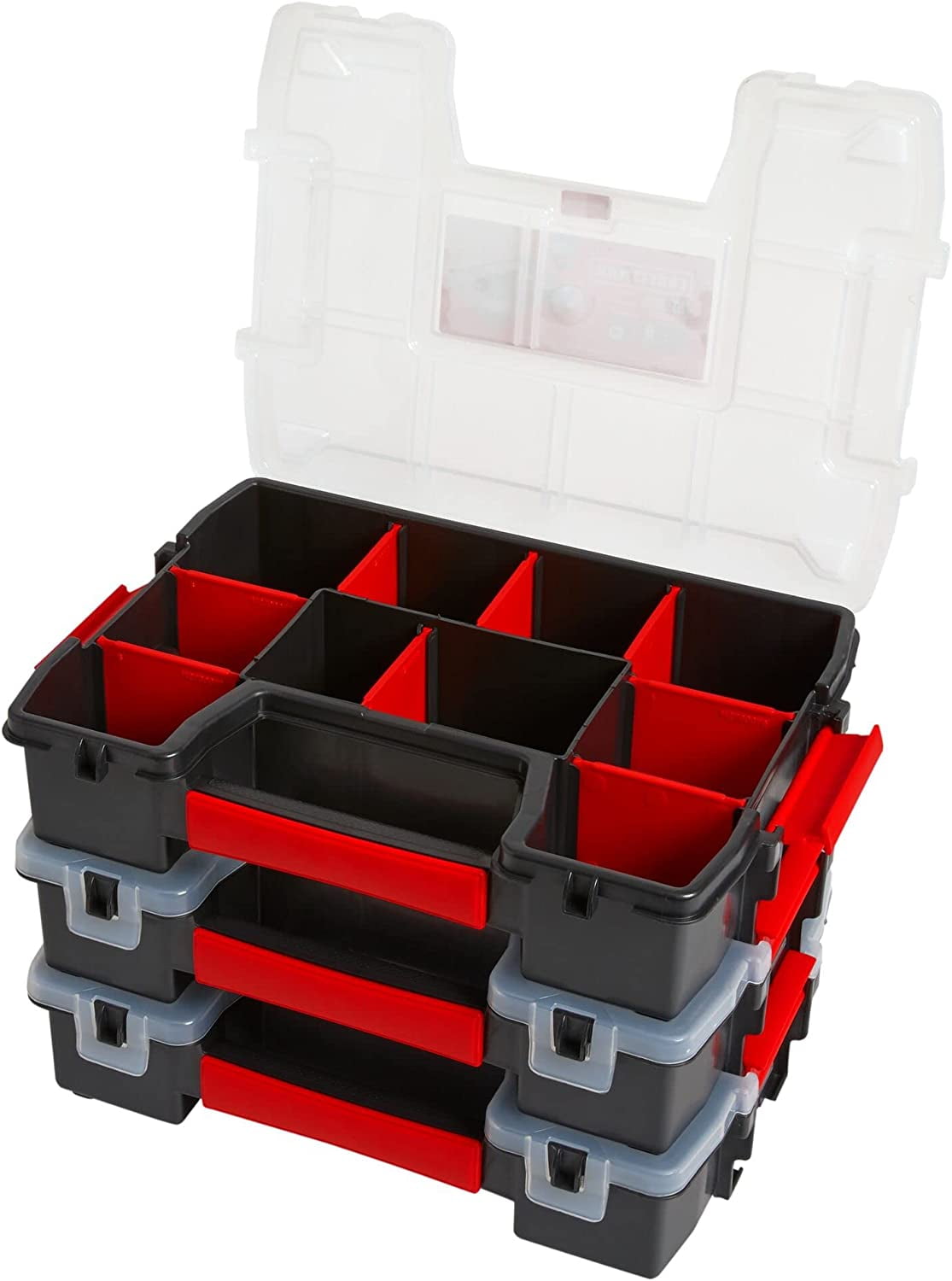 Tool Organizer, 2-Packs with 14-Compartments, Lid Includes Secure Latch (CMST60944M)