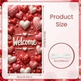 thumbnail image 2 of Red Theme Valentine Banner Heart-shaped Love Display Polka Dot Pattern Striped Design Heart Backdrop for Valentine's Day Romantic Party Wedding Reception, 2 of 9