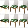 thumbnail image 2 of Gaeub Palm Greenery Square Chair Seat Covers, Stretch Fitted Printed Chair Seat Cushion Cover for Kitchen, Office - One Size, 2 of 9
